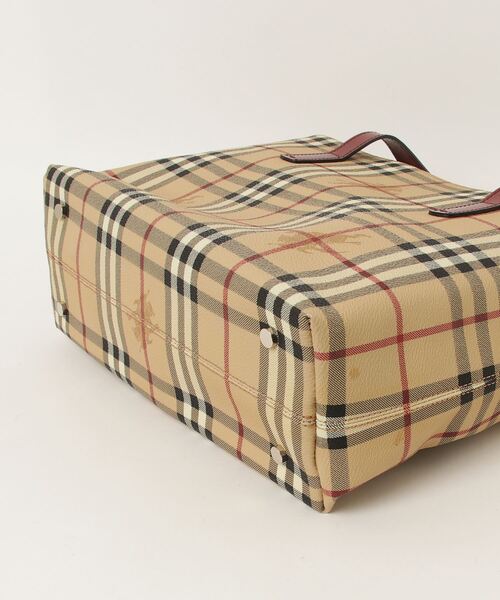 Burberry ベージュ チェック トートバッグ BURBERRY 「BURBERRY」 チェック柄トートバッグ - ベージュ