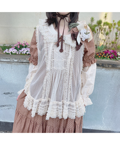 【美品】ピンクハウス半袖ワンピース　フリー PINK HOUSE 「PINK HOUSE」 半袖ワンピース フリー ブラック