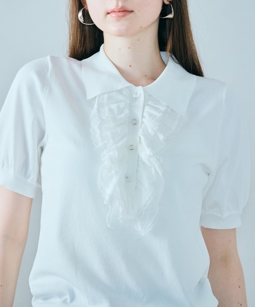 Audie a Muses（オーディア ミューズ） ニット セーター フリル付き