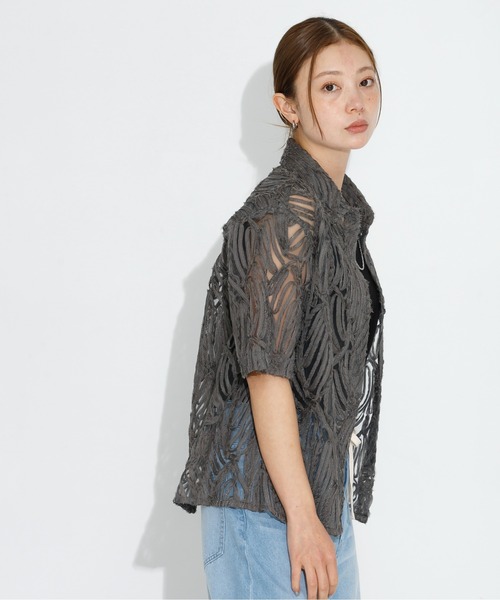 URBAN RESEARCH Sonny Label ブラウス シャツ テープレース半袖
