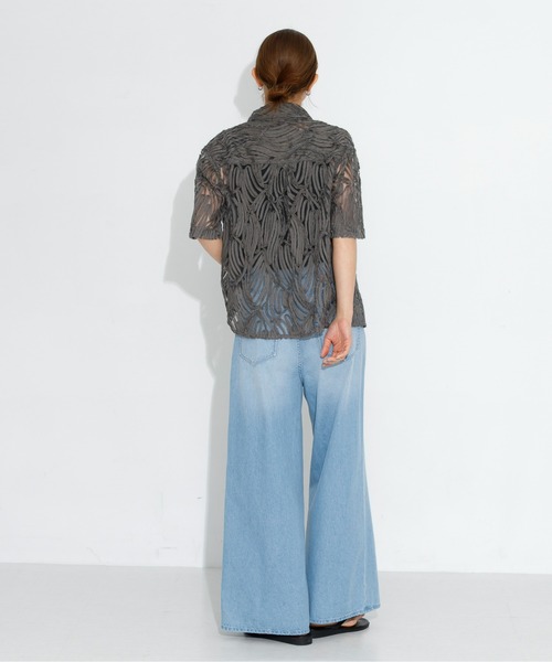 URBAN RESEARCH Sonny Label ブラウス シャツ テープレース半袖