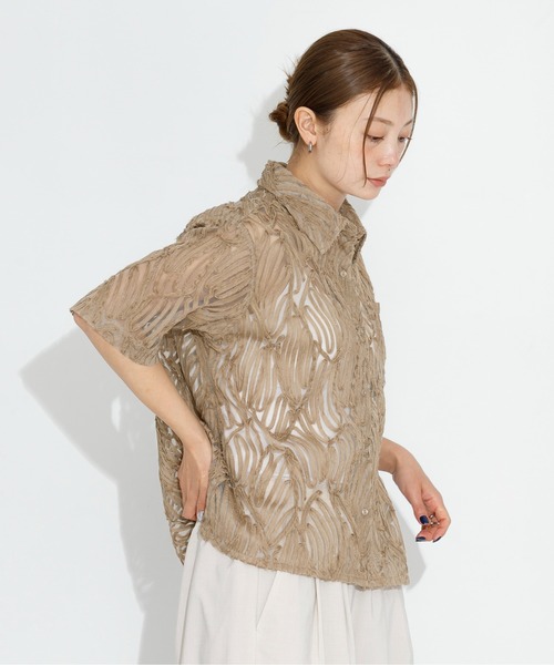 URBAN RESEARCH Sonny Label ブラウス シャツ テープレース半袖