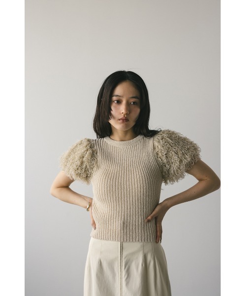 STYLEMIXER ニット セーター フリンジスリーブニットトップ