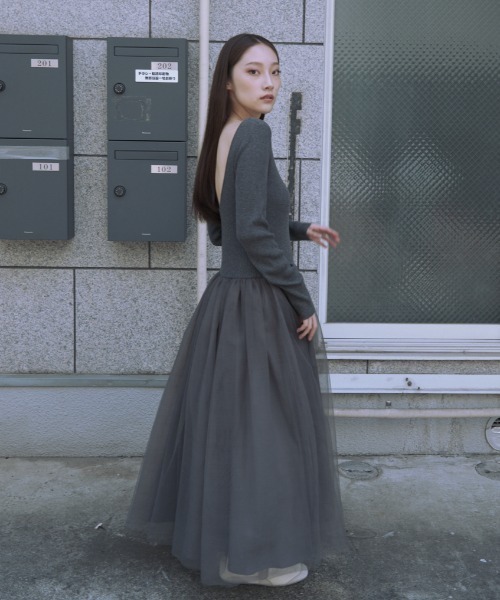 HONEY MI HONEY（ハニーミーハニー） ワンピース rib knit volume