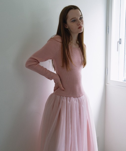 HONEY MI HONEY（ハニーミーハニー） ワンピース rib knit volume