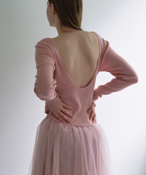 HONEY MI HONEY（ハニーミーハニー） ワンピース rib knit volume