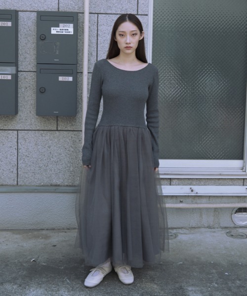 HONEY MI HONEY（ハニーミーハニー） ワンピース rib knit volume