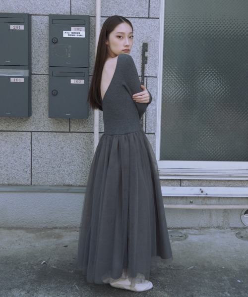 HONEY MI HONEY（ハニーミーハニー） ワンピース rib knit volume