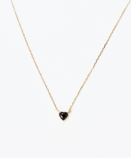 シエナロゼ K10YG ゴールド オニキス ハートネックレス K10YG ハート ネックレス シエナロゼ K10YG ゴールド オニキス ハート