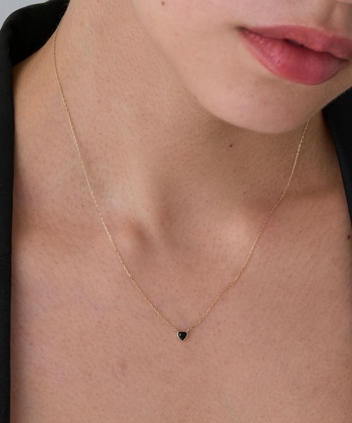 ete ハート型ストーン付きネックレスk10 ete ハート型ストーン付きネックレスk10 ete ハート型ストーン付き