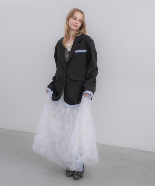 idem イデムvolume tulle butterfly dot skirt volume tulle butterfly dot skirt – idem