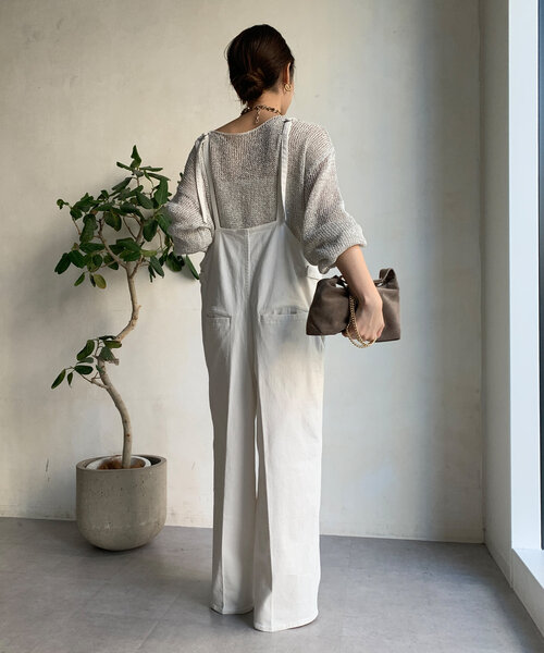 DouDou フロントジップサロペット