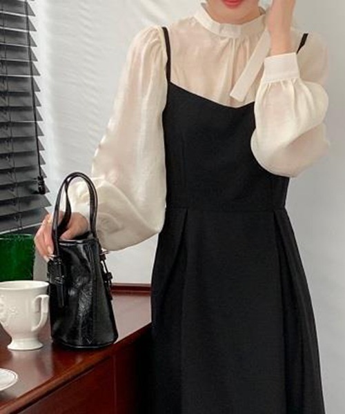 「Dream garden」 キャミソールワンピース FREE ブラック レディース_画像5