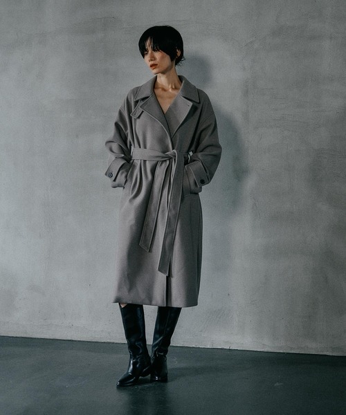 LEPSIM（レプシィム） ステンカラーコート コート ウーリーステン