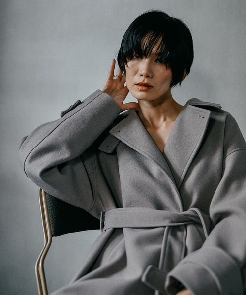 ステンカラーコート コート ウーリーステンカラーロングコート　498520 レディース | LEPSIM | 21