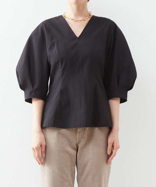 「martinique」 7分袖ブラウス FREE ベージュ レディース_画像9