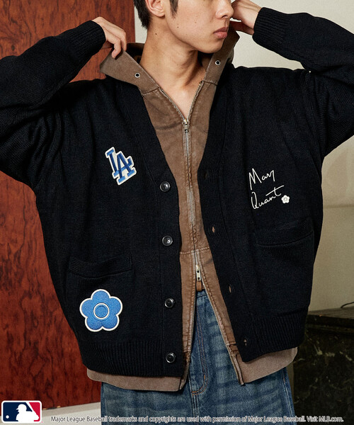MLB カーディガン × MARY QUANT /エムエルビー × マリークワント MLB