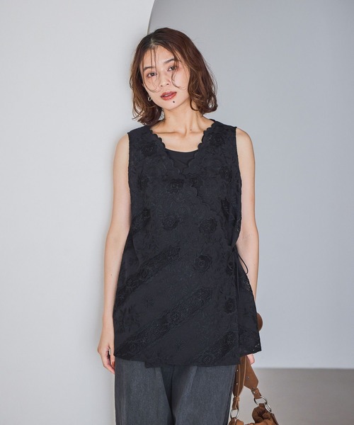 studio CLIP（スタディオクリップ） ベスト ジレ カシュクールレース