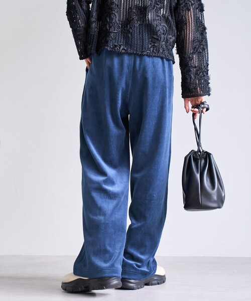 coen（コーエン） パンツ フェレットライクベロアイージーワイドパンツ