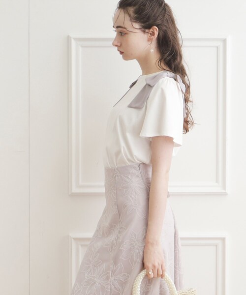 「couture brooch」 半袖カットソー 42 ブラック レディース_画像6