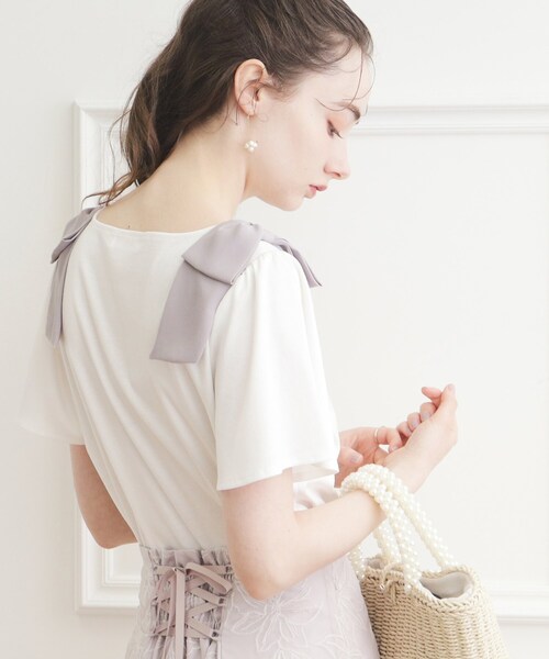 「couture brooch」 半袖カットソー 42 ブラック レディース_画像7