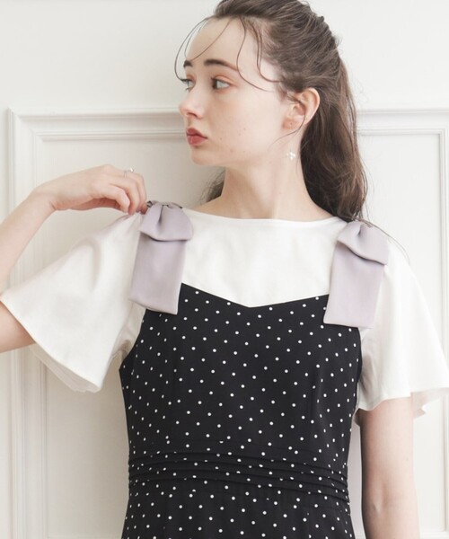 「couture brooch」 半袖カットソー 42 ブラック レディース_画像9