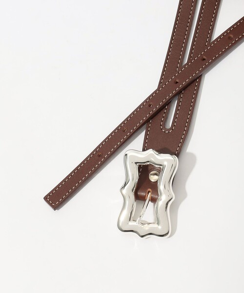 ベルト A VACATION RIBBON シルバーバックル ベルト レディースの画像