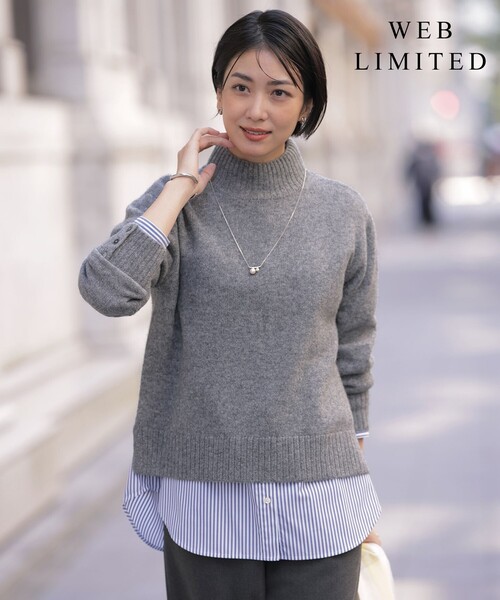 ニット セーター 「WEB限定」YAK BLEND ハイネック レディース