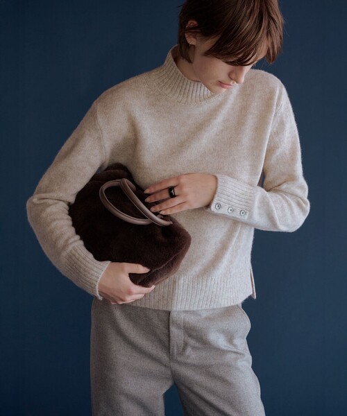 ニット セーター 「WEB限定」YAK BLEND ハイネック レディース