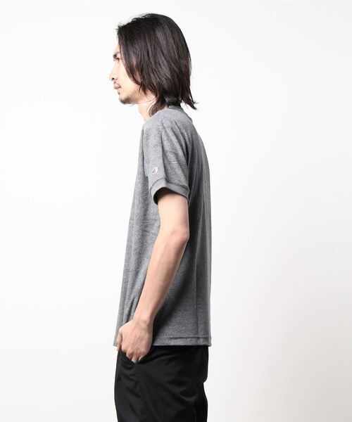 「Champion」 半袖Tシャツ S 杢グレー メンズ_画像3