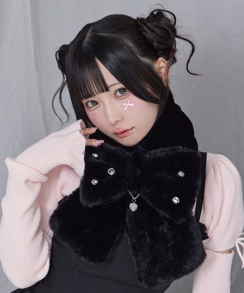 Honey Cinnamon（ハニーシナモン） マフラー ストール ロゴチャーム