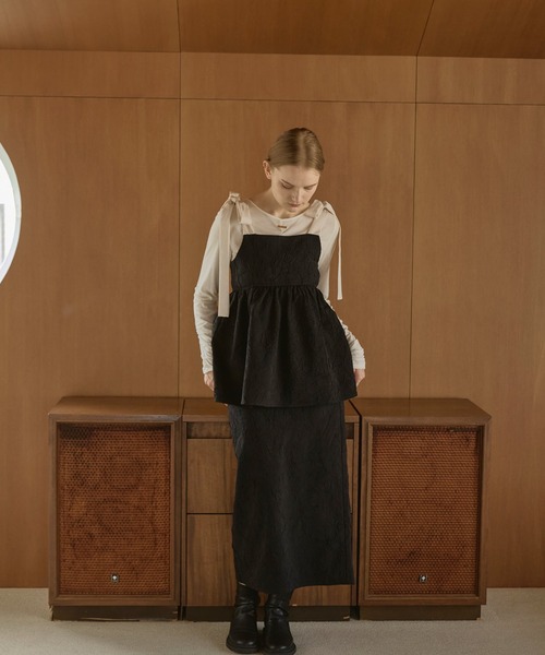 あまね/プレシャスセット Alumu. AM570923ジャガードぺプラムビスチェ「セットアップ可能