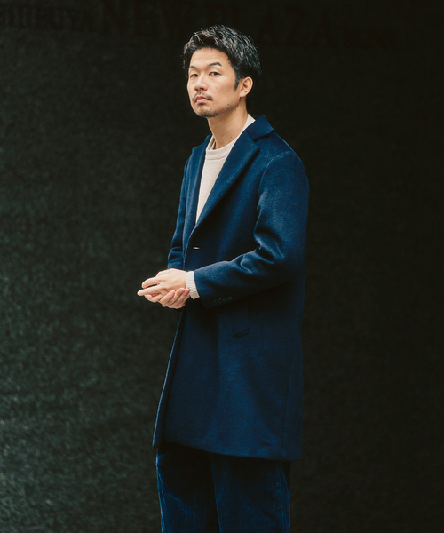 新品未使用　EDIFICE ウールコート EDIFICE（エディフィス） チェスターコート コート SUPER 140's ウール