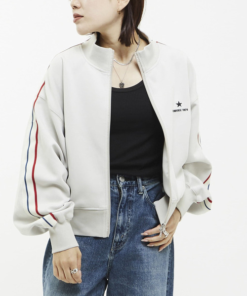 CONVERSE TOKYO ジャージ SIDE LINE SHORT TRACK JACKET(WOMEN'S