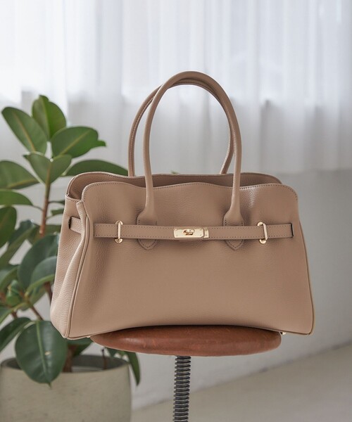 【未使用】Milo's　金具付きトートバッグ　ベージュ 未使用級】Milo´s 金具付きトートバッグ ベージュ レディース