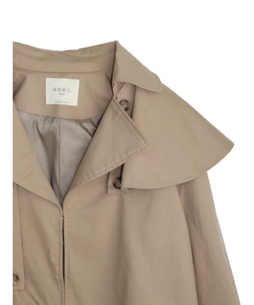 「AMAIL」 トレンチコート FREE ベージュ レディース_画像4