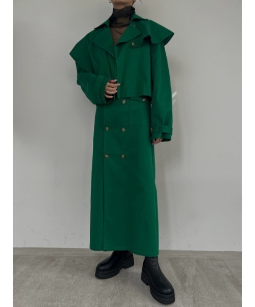 「AMAIL」 トレンチコート FREE ベージュ レディース_画像5