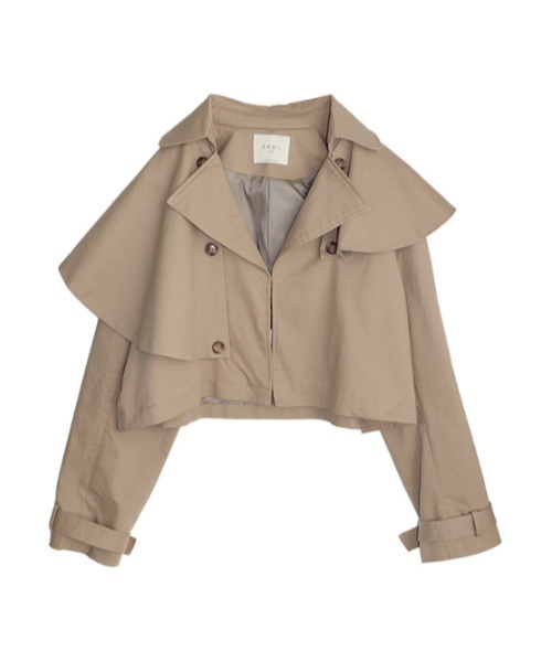 「AMAIL」 トレンチコート FREE ベージュ レディース_画像7