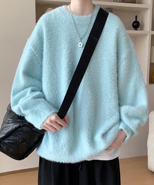 セーター ニット シャギールーズニットプルオーバー メンズ レディース