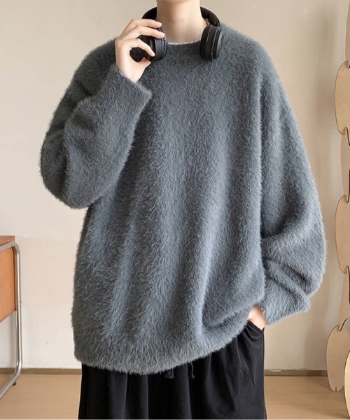 セーター ニット シャギールーズニットプルオーバー メンズ レディース