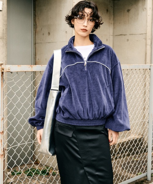 null.（ヌル） ベロアジッププルオーバー レディース : ZOZOTOWN Yahoo