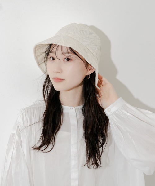 「SMELLY」 ハット - アイボリー レディース_画像4