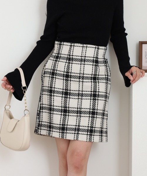 Nohea スカート ツィードチェックミニスカート : ZOZOTOWN Yahoo!店