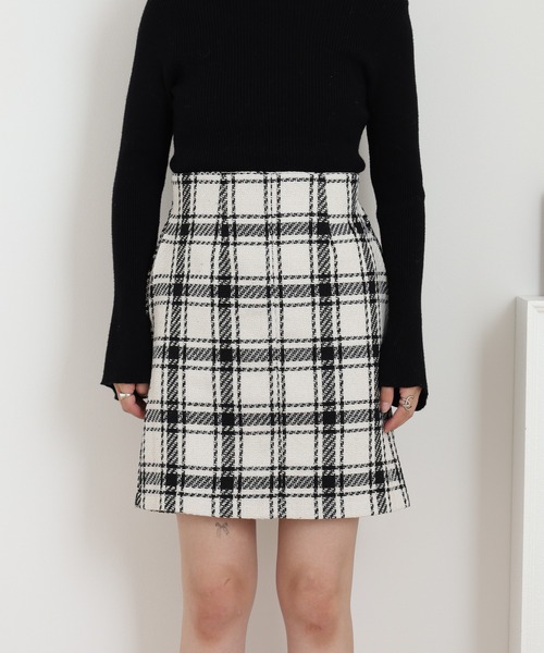 Nohea スカート ツィードチェックミニスカート : ZOZOTOWN Yahoo!店