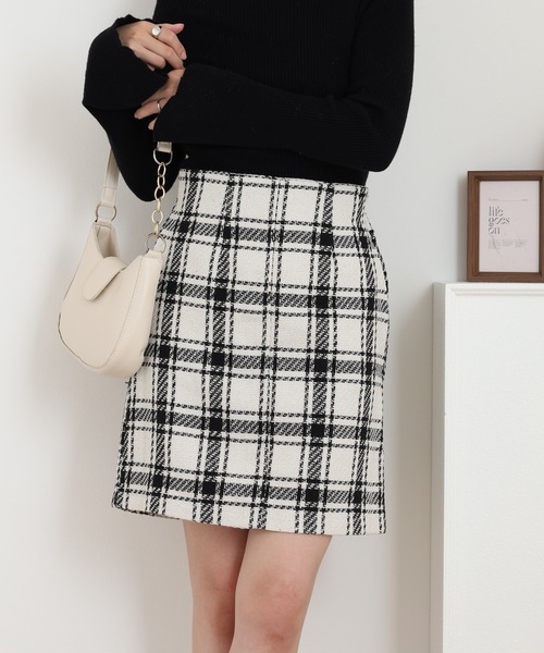 Nohea スカート ツィードチェックミニスカート : ZOZOTOWN Yahoo!店