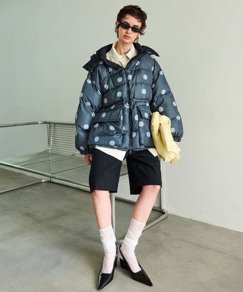 ダウンコート ダウンジャケット Reversible Printed Down Coat/リバーシブルプリントダウン レディースの画像