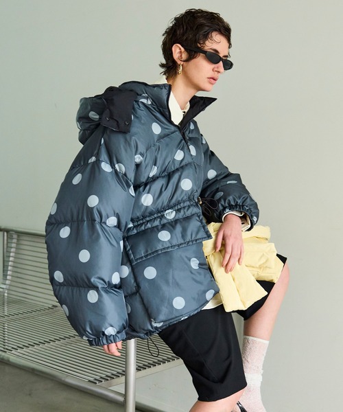 ダウンコート ダウンジャケット Reversible Printed Down Coat/リバーシブルプリントダウン レディースの画像
