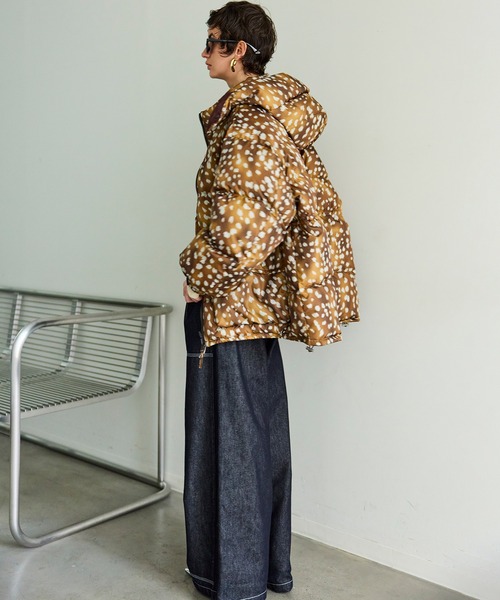 ダウンコート ダウンジャケット Reversible Printed Down Coat/リバーシブルプリントダウン レディースの画像