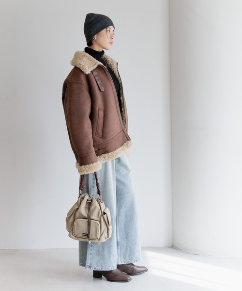 BAYFLOW（ベイフロー） ムートンコート ボアコート シングルムートン