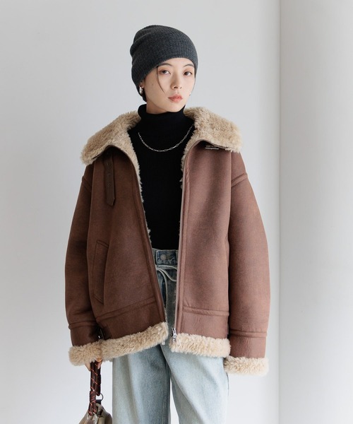 BAYFLOW（ベイフロー） ムートンコート ボアコート シングルムートン 